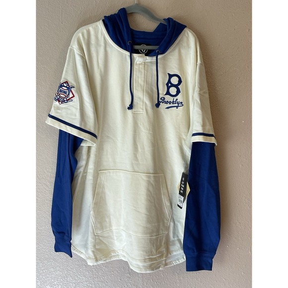 Other - Men's 3XL NWT Los Angeles Dodgers '47 Heritage Shortstop Jersey Four-Snap Hoodie